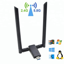 1200Mbps Dual Band 2.4G&5G Auto Installation USB WiFi 3.0 Wireless Adapter